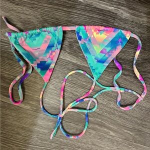 TeenyB Bikini Top Size XS Electric Pastel Abstract